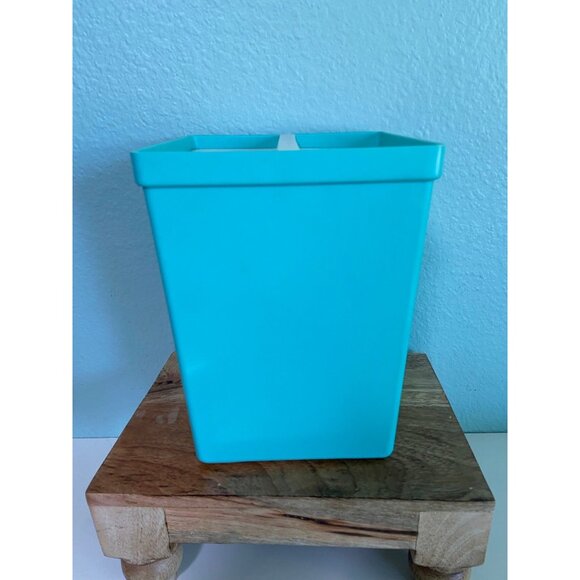 Vintage Teal Cream Cookies Container‎ with Lid - Picture 3 of 10